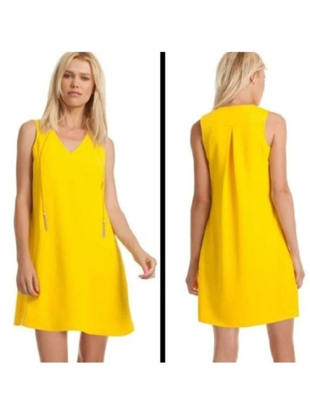 TRINA TURK Arleen V-neck Dress In Sun Visor NWOT Medium 8